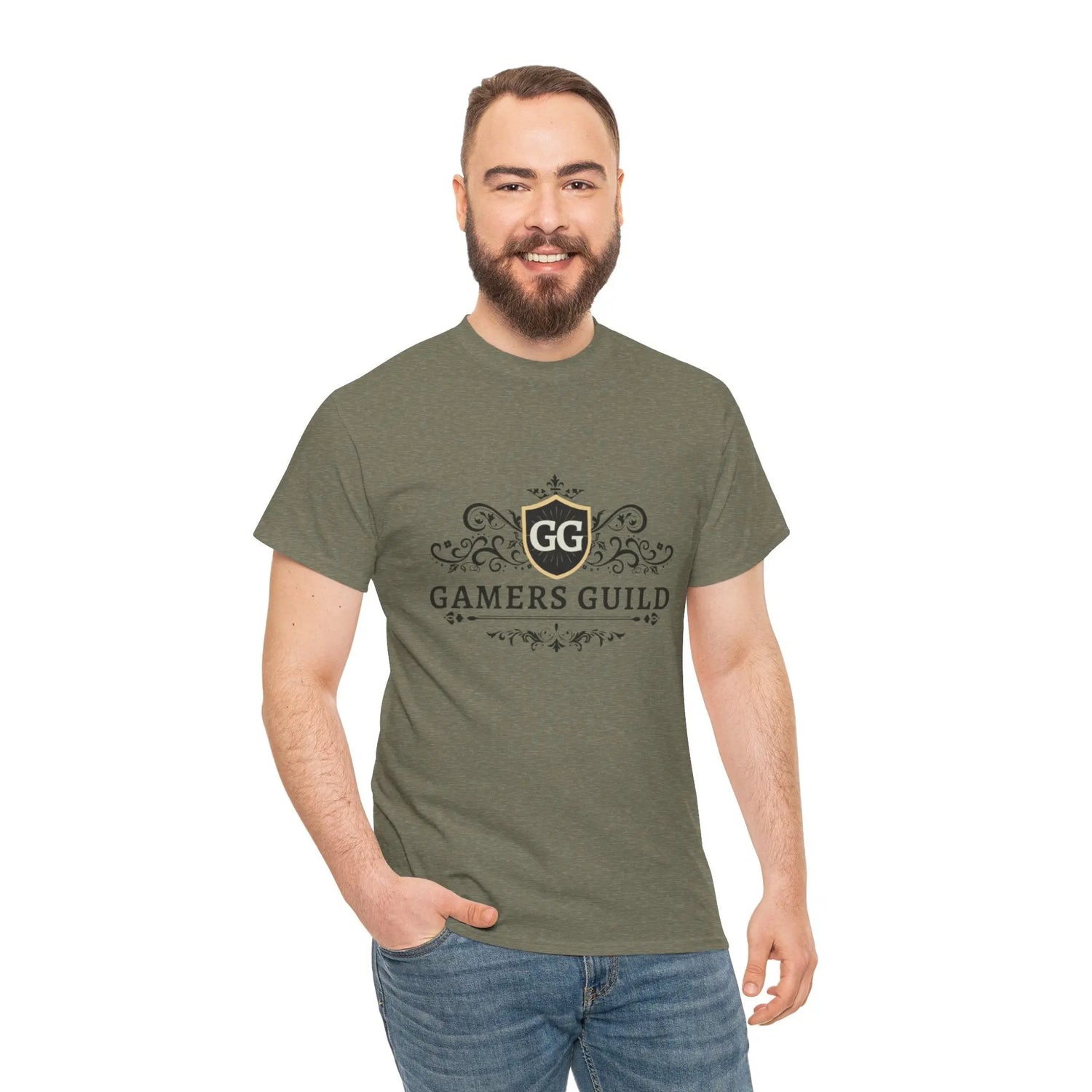 Gamers Guild Logo Tee – Unisex Heavy Cotton Shirt in Multiple Colors Printify