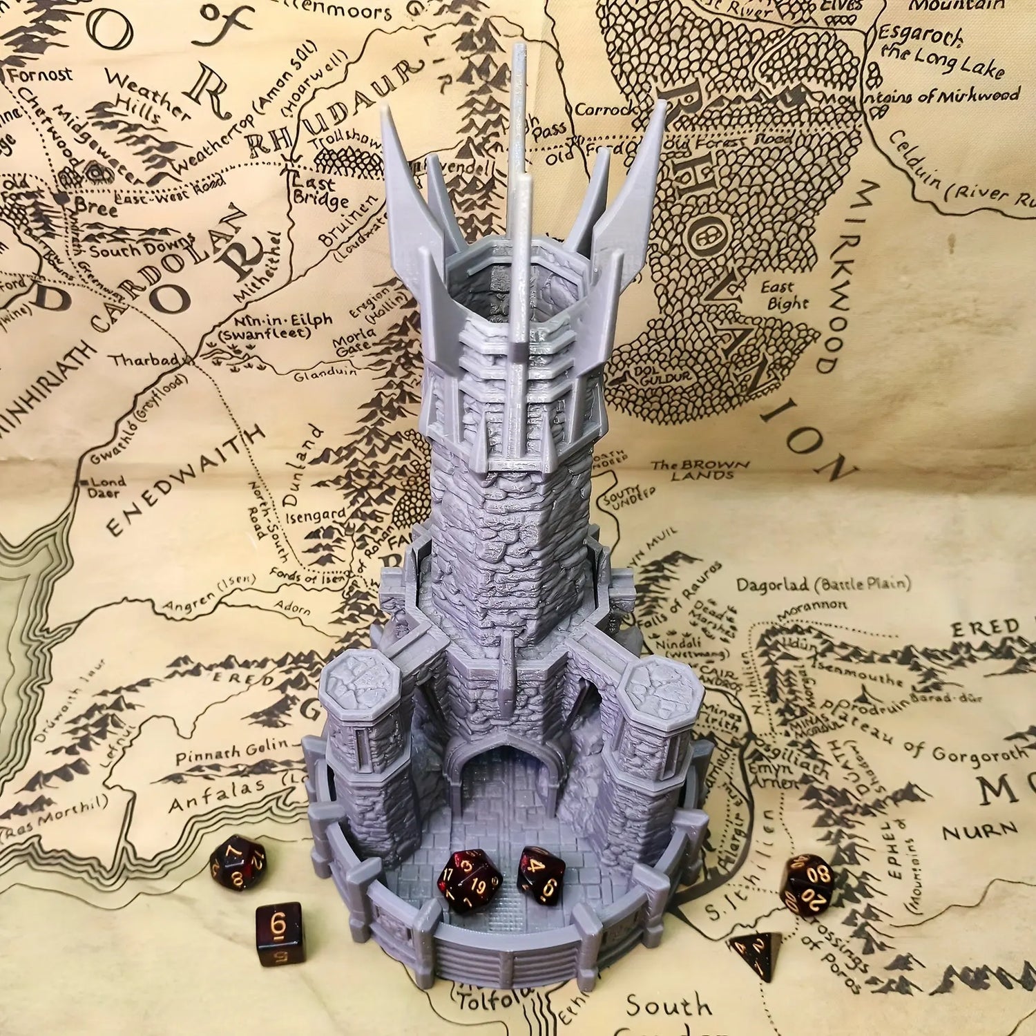 Dark Tower Dice Tower – 3D Printed Gothic Roller & Desktop Ornament for D&D, Pathfinder & RPGs Gamers Guild