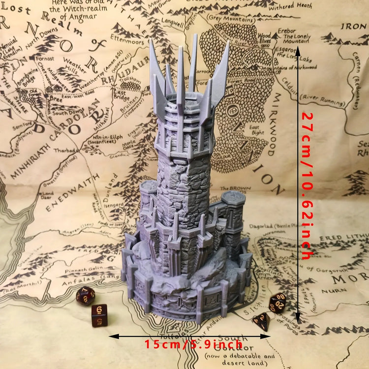 Dark Tower Dice Tower – 3D Printed Gothic Roller & Desktop Ornament for D&D, Pathfinder & RPGs Gamers Guild