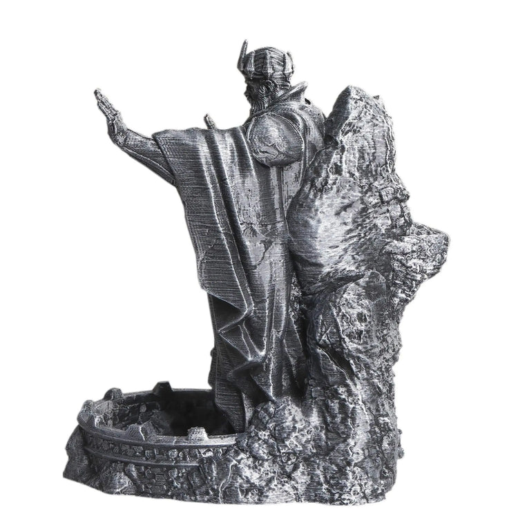 Retro Hand-Painted Dice Tower & Tray – 3D Printed “Statue of the Gods” Roller for D&D, Pathfinder & RPG Gamers Guild