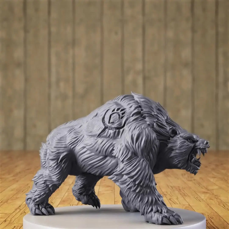 Bear Gauldurbjorn – Skadi’s Companion Miniature  3D Printed Resin Beast for Fantasy RPGs Gamers Guild