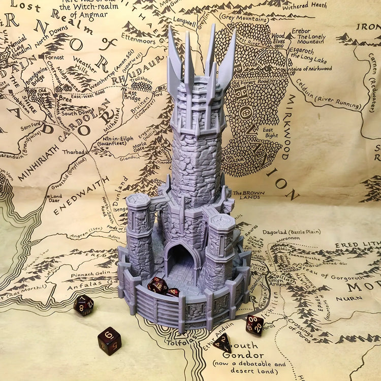 Dark Tower Dice Tower – 3D Printed Gothic Roller & Desktop Ornament for D&D, Pathfinder & RPGs Gamers Guild