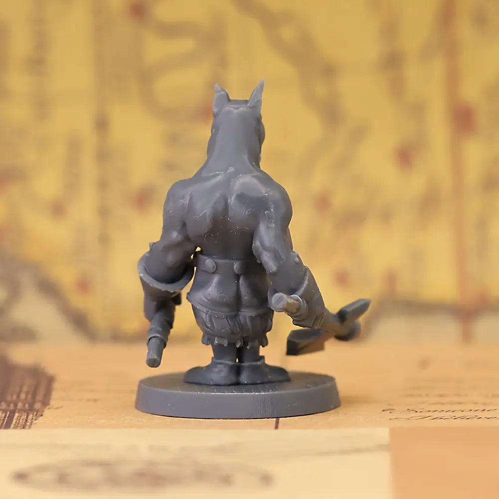Double Axe Dog Miniature – Mythical ABS Warrior Hound for TTRPGs Gamers Guild