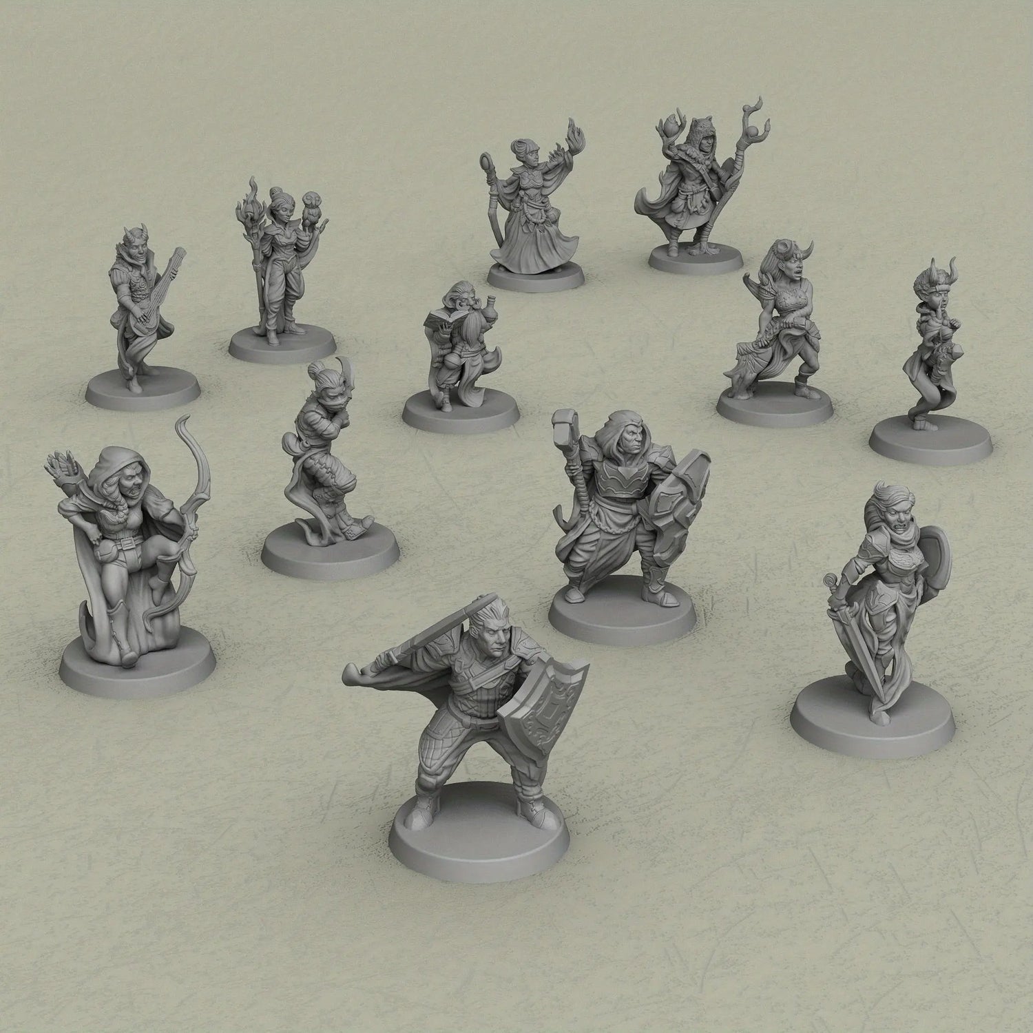 12pcs D&D NPC Miniature Set – Fantasy Townfolk & Terrain for TTRPGs Gamers Guild