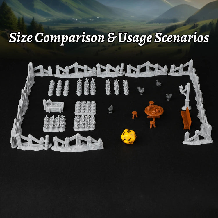 Farm Terrain Miniatures Set – 28mm–32mm Rural Accessories for Fantasy Tabletop RPGs Gamers Guild