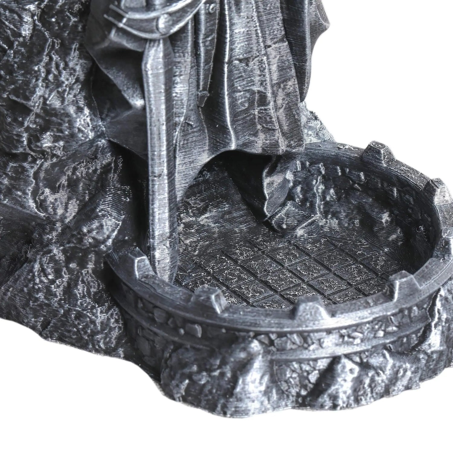 Retro Hand-Painted Dice Tower & Tray – 3D Printed “Statue of the Gods” Roller for D&D, Pathfinder & RPG Gamers Guild