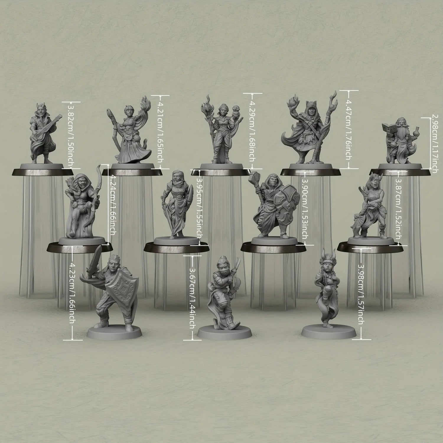 12pcs D&D NPC Miniature Set – Fantasy Townfolk & Terrain for TTRPGs Gamers Guild