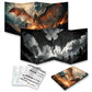 Foldable DND Master Screen – 4-Panel Fire & Dragon Battle Design with 5E Inserts for Dungeons & Dragons, Pathfinder & TTRPGs Gamers Guild