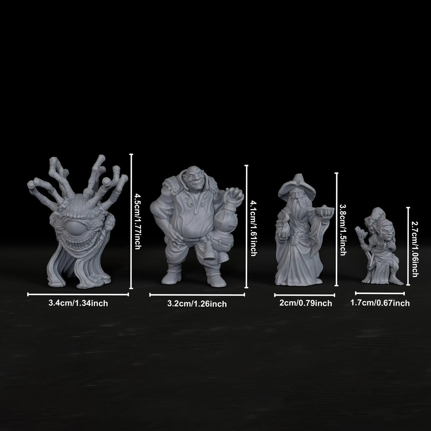 Black Market Folk Miniature Set – 4 Shadowy NPCs for 28mm Fantasy TTRPGs Gamers Guild