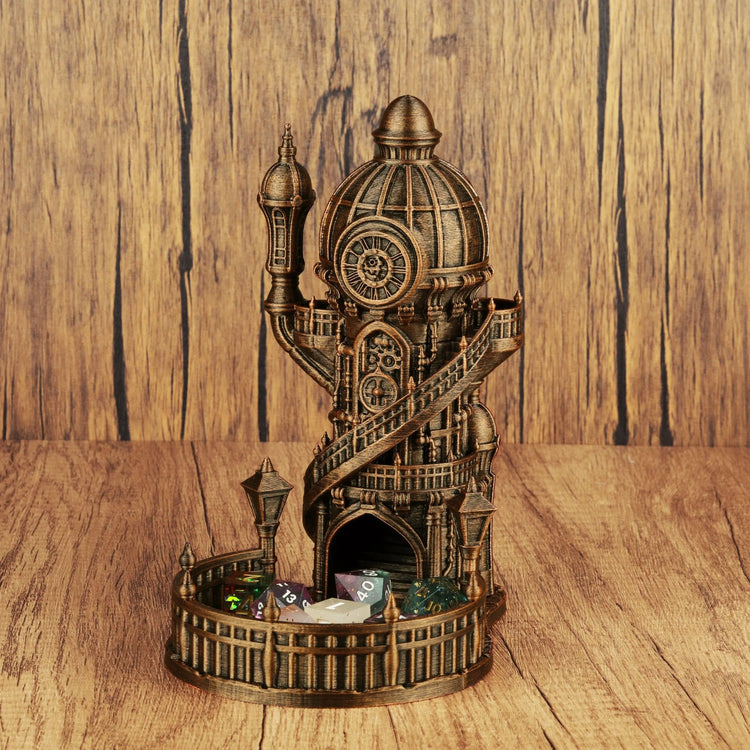 OMGLOBAL Octahedron Dice Tower – Hand-Painted 3D Printed Roller for D&D, Pathfinder & TTRPGs Gamers Guild