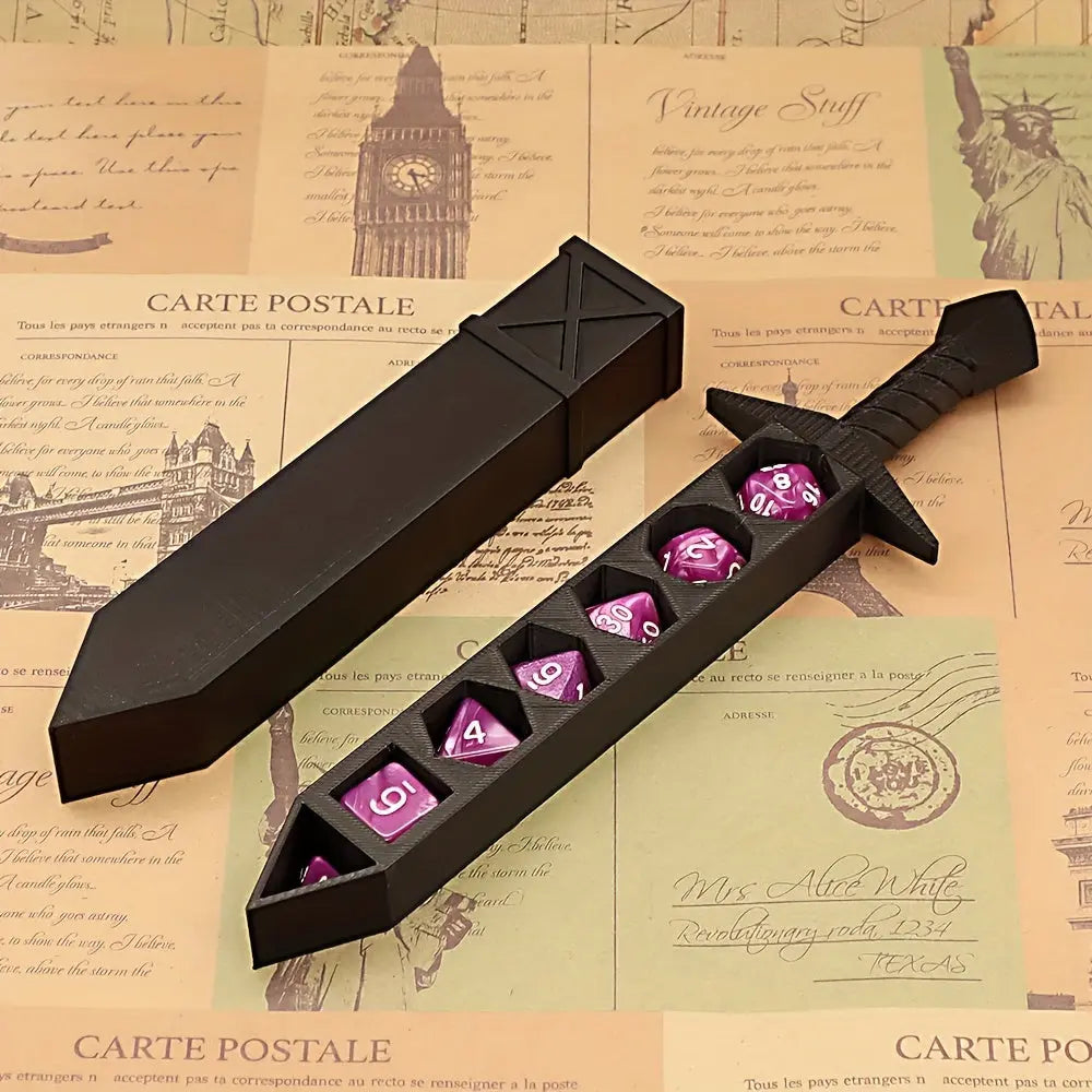 Anime-Inspired RPG Dice Sword Set – Tabletop Dice Storage Display for D&D & TTRPG Gamers Gamers Guild