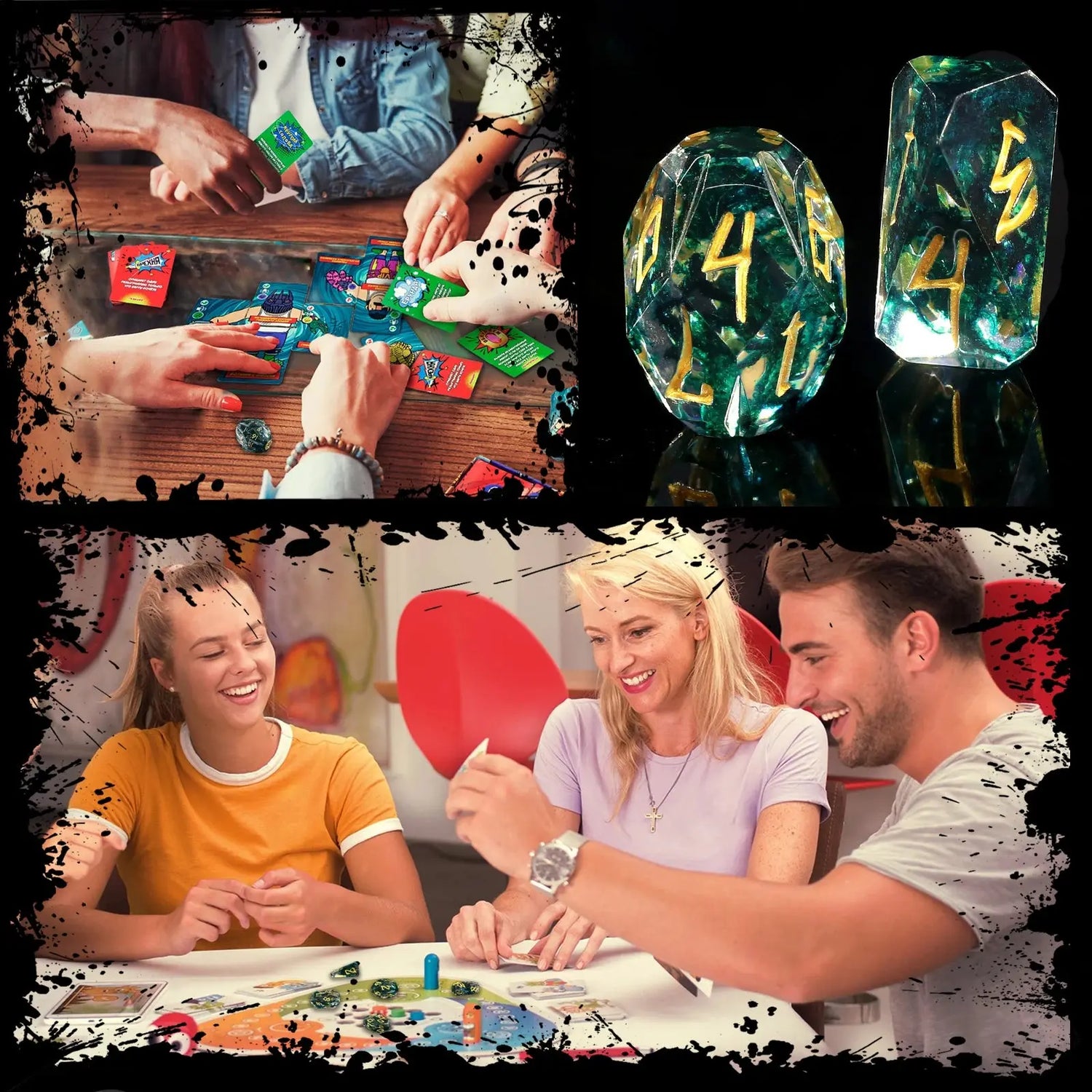 7-Piece Stonehenge Resin Dice Set – Hand-Polished Polyhedral DND Dice with Box for Dungeons & Dragons & RPG Tabletop Games Gamers Guild