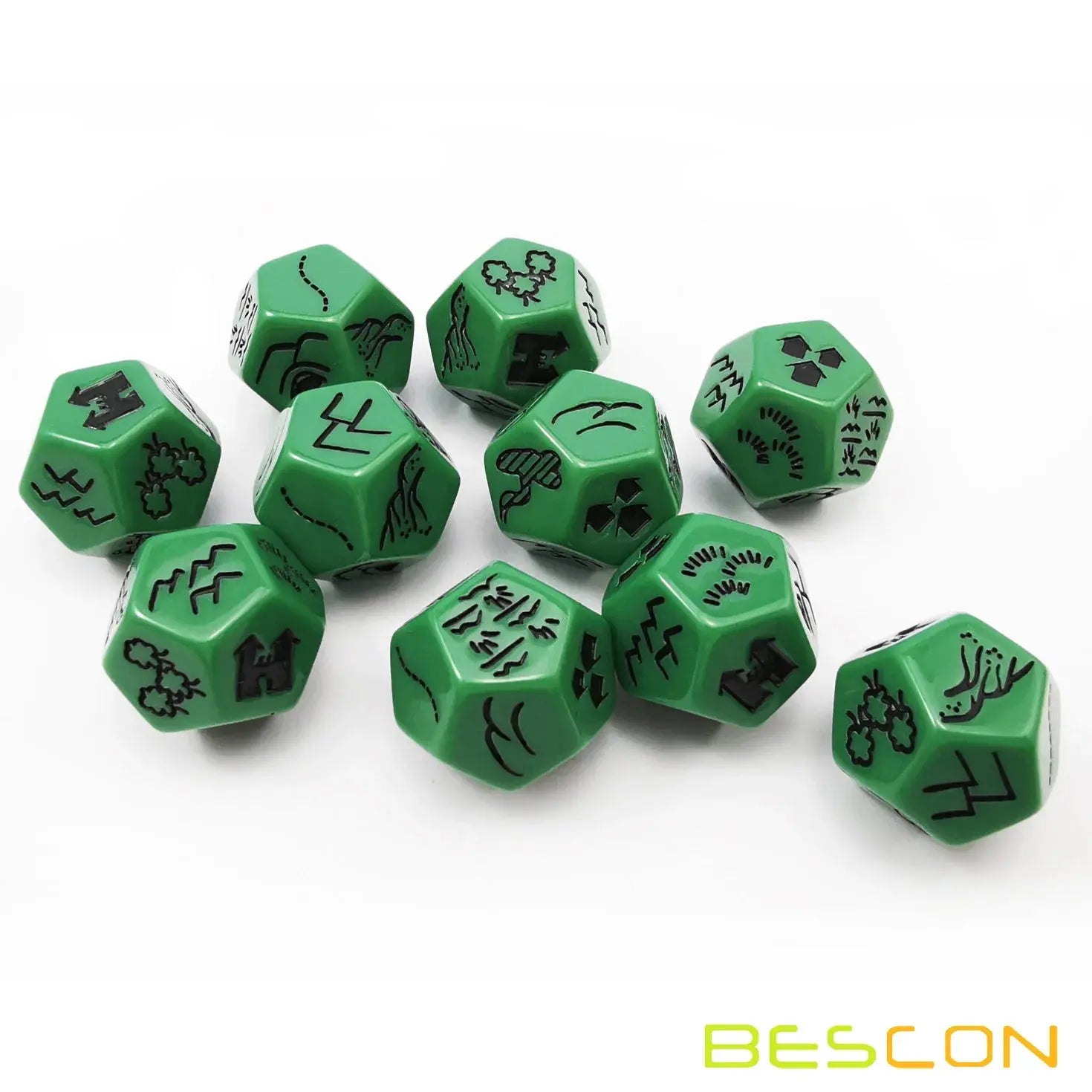 4-Piece Polyhedral RPG Dice Set – Dungeon Terrain, Features, Wilderness & Treasure Dice for D&D, Pathfinder & Fantasy Games Gamers Guild