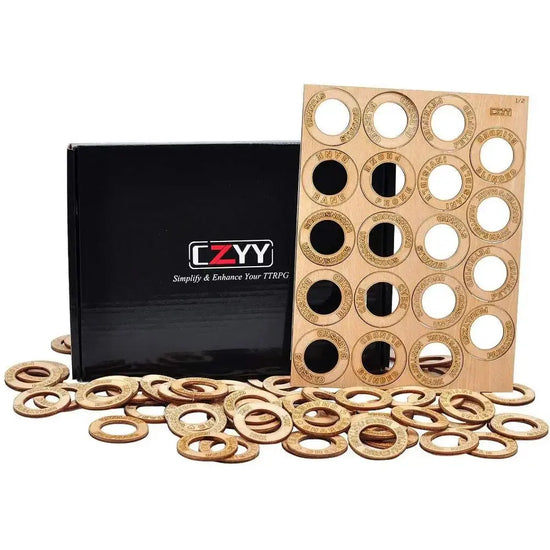 D&D Condition Rings – 106 PCS Wooden Status Effect Markers for Miniatures & RPG Combat Gamers Guild