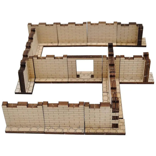 Dungeon Brick Walls – Set of 16 Laser-Cut Wood Terrain Tiles  28mm Scale Modular Scenery for D&D & TTRPGs Gamers Guild