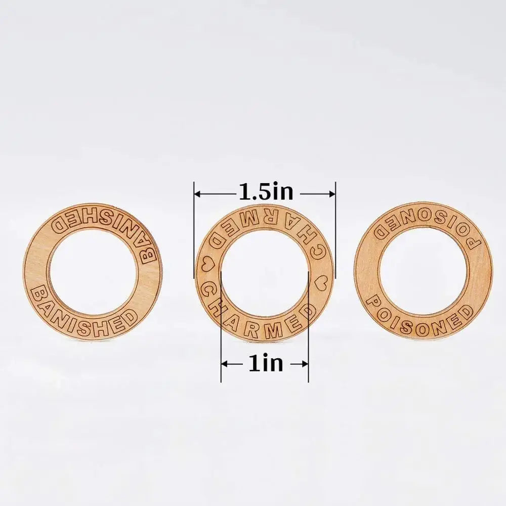 D&D Condition Rings – 106 PCS Wooden Status Effect Markers for Miniatures & RPG Combat Gamers Guild