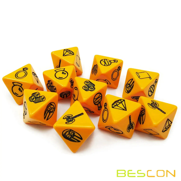 4-Piece Polyhedral RPG Dice Set – Dungeon Terrain, Features, Wilderness & Treasure Dice for D&D, Pathfinder & Fantasy Games Gamers Guild
