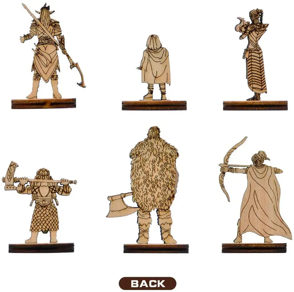 D&D Fantasy Miniatures – 6PCS Wood Laser Cut Figures (Eberron Campaign, 28mm Scale) Gamers Guild