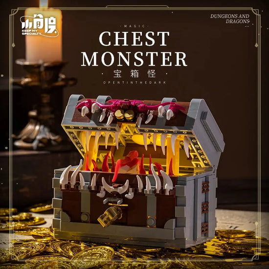 Classic Game Series 560pcs Dragon and Monster Chest Dungeon Assembly Building Blocks Set Children&