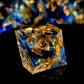 7-Piece Light Blue Resin Polyhedral Dice Set – Gold Numbered DND Dice for RPG & Tabletop Games Gamers Guild