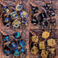 7-Piece Light Blue Resin Polyhedral Dice Set – Gold Numbered DND Dice for RPG & Tabletop Games Gamers Guild