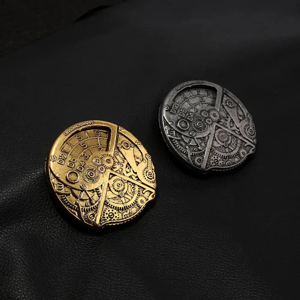 Dungeons & Dragons Commemorative Coin – Rotatable Digital Compass Gear of Destiny Metal Token for Jewelry & RPG Accessories Gamers Guild