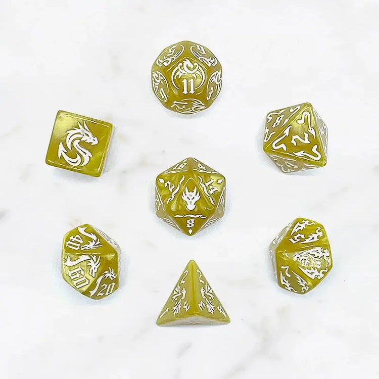 7-Piece Dragon Universe Polyhedral Dice Set – Colorful Galaxy-Themed Dice for D&D, Pathfinder & Tabletop RPGs Gamers Guild