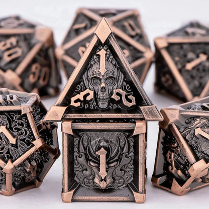 7-Piece Metal DND Dice Set – Weighted Polyhedral Dice for Dungeons & Dragons, RPG Games & Tabletop Adventures Gamers Guild