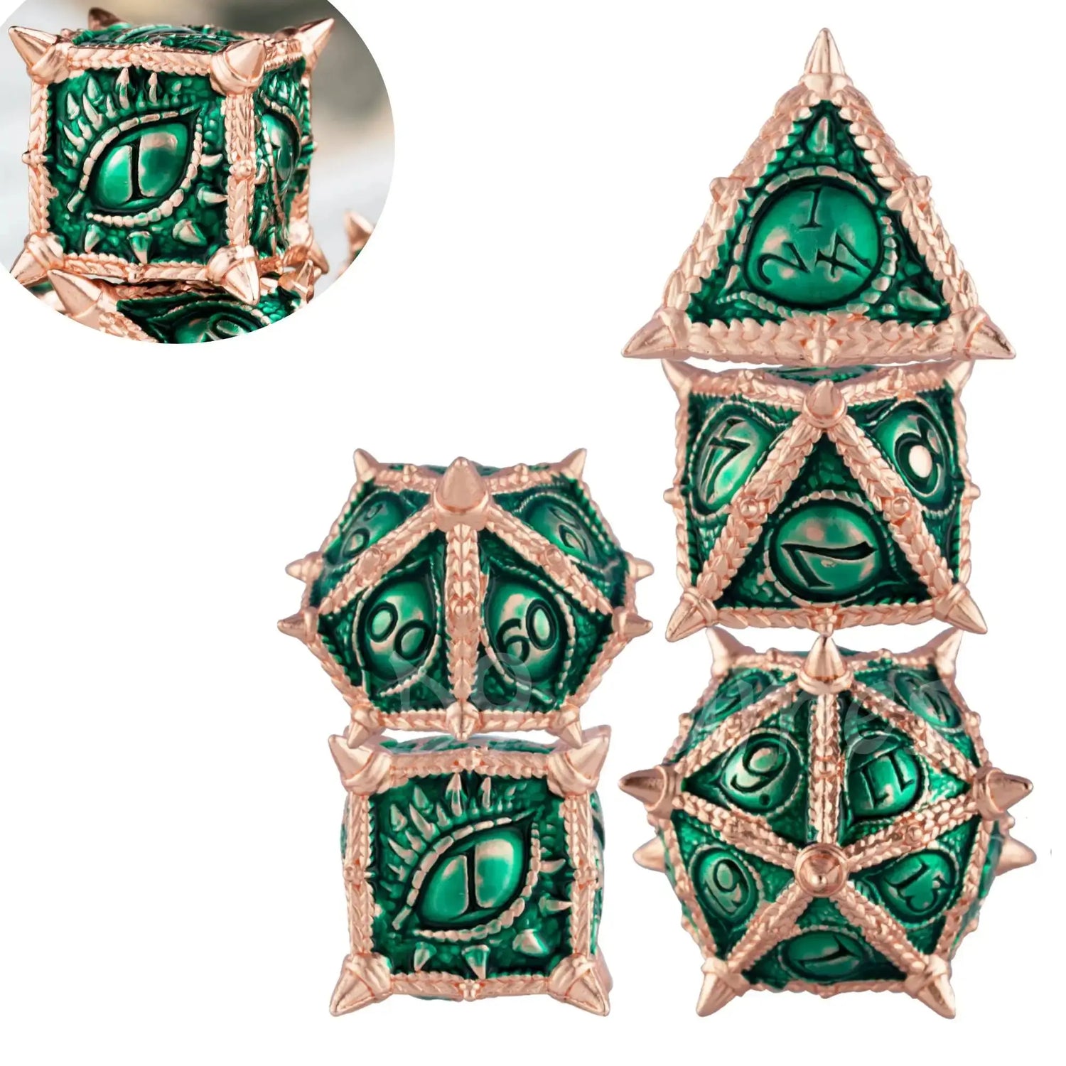 Dragon Metal Sharp Edge Dice Set – Polyhedral Zinc Alloy Dice for D&D, Pathfinder & RPGs Gamers Guild