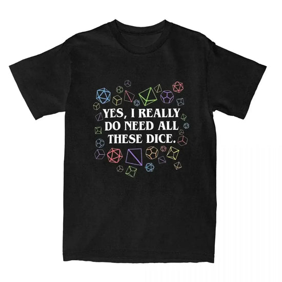 Dungeon & Dragon Dice T-Shirt – 100% Cotton RPG Tee for Men & Women | Tabletop Gaming Fashion Gamers Guild