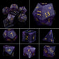 Purple Crystal Stone & Gem Dice Set – Sharp Edge Polyhedral Dice for D&D, Pathfinder & RPGs Gamers Guild