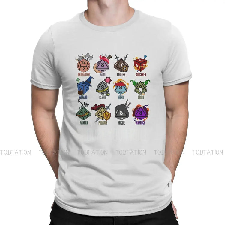TOBFATION DnD Character Class Tee – Loose Fit Cotton Shirt for Casual Wear & RPG Fans Gamers Guild