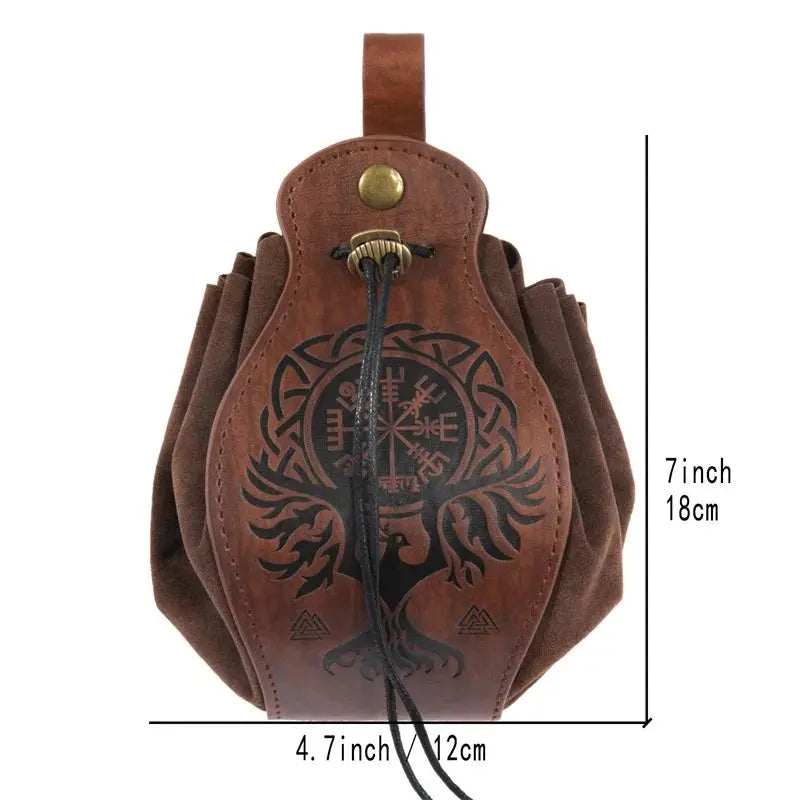 PU Leather Bag For DND Dice Game Tray 5 Celtic Designs Cute Drawstring Pouch For D&D Roleplaying RPG Gift Ideas Coin Purse Gamers Guild