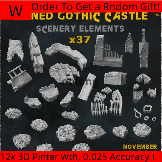 Gothic Church Ruins Terrain – Resin Miniature Landform for D&D & RPGs  Unpainted Scene Accessories for Graveyards & Battlefield Gamers Guild