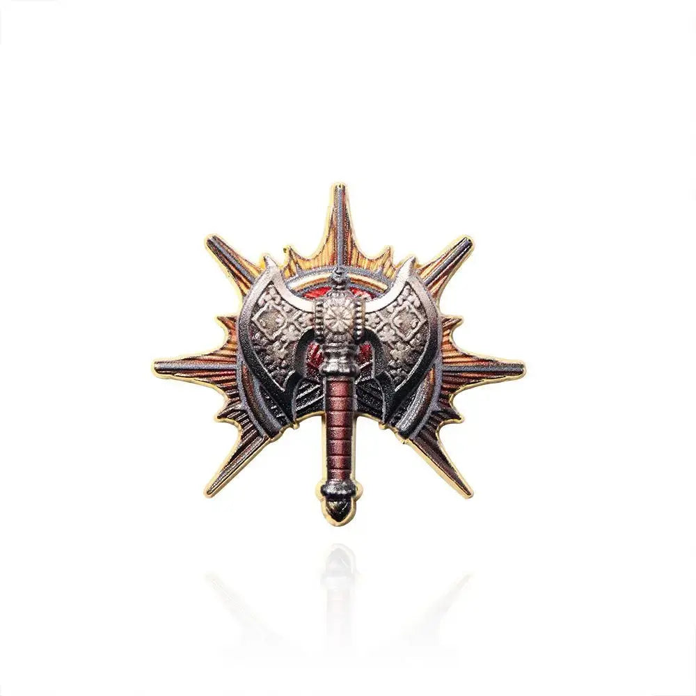 Baldur’s Gate 3 Cosplay Badge Pins – Unisex Metal Brooches for Barbarian, Fighter, Warlock & RPG Fans Gamers Guild