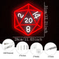 Dice LED Neon Sign — Dungeons & Dragons Game Wall Light | USB-Powered Acrylic Décor for Roleplay Rooms & Gamer Caves Gamers Guild
