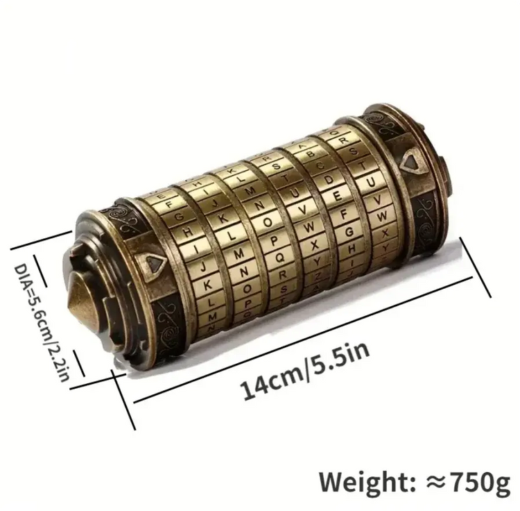 Bronze Da Vinci Cryptex Lock – Metal Puzzle Box with Hidden Compartment & Custom Code  Romantic Gift & RPG Prop Gamers Guild