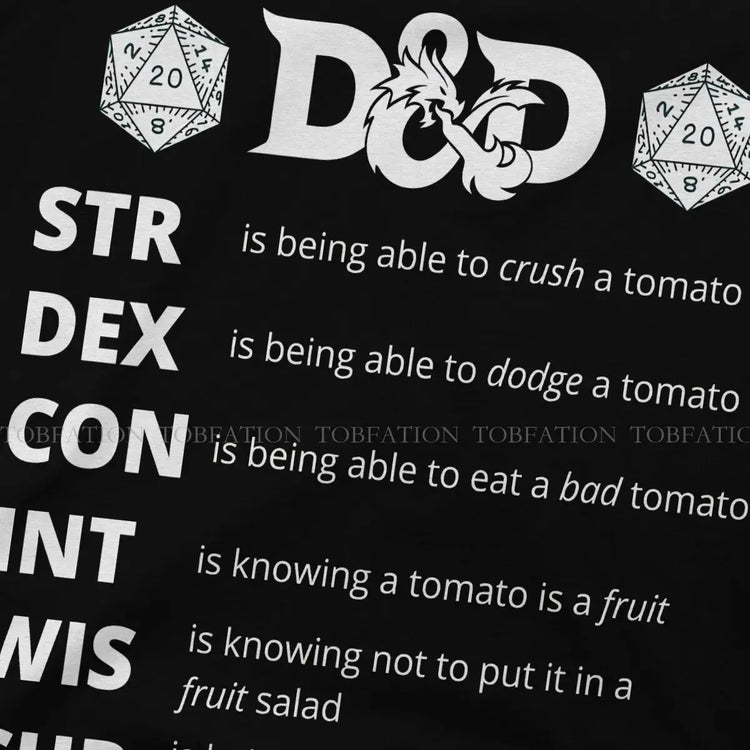 Hip Hop DnD T-Shirt – Fluffy Printed Cotton Tee | Creative Gamer Gift for Men Gamers Guild