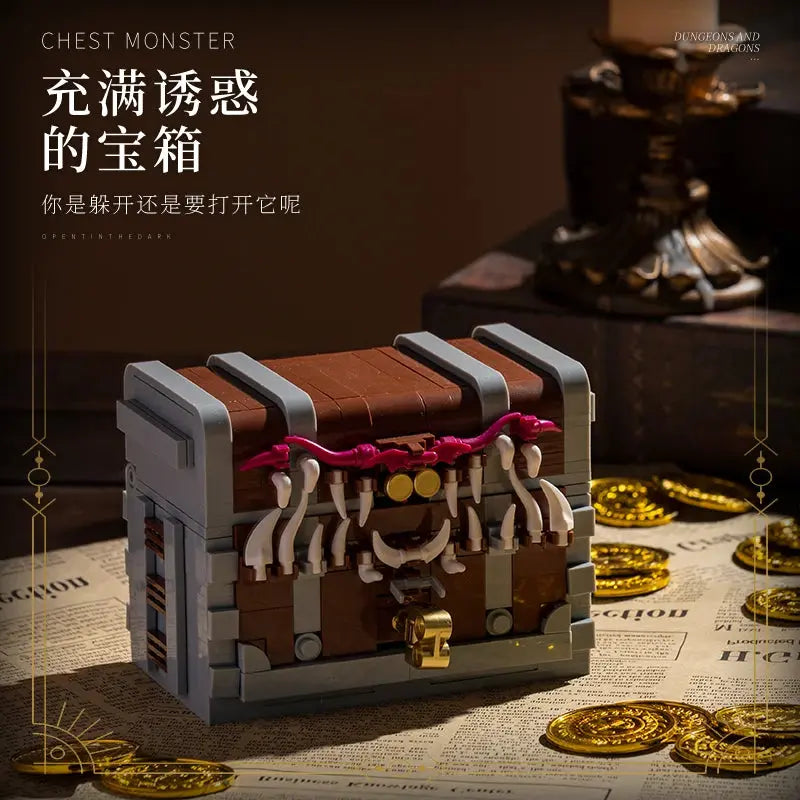 Classic Game Series 560pcs Dragon and Monster Chest Dungeon Assembly Building Blocks Set Children&