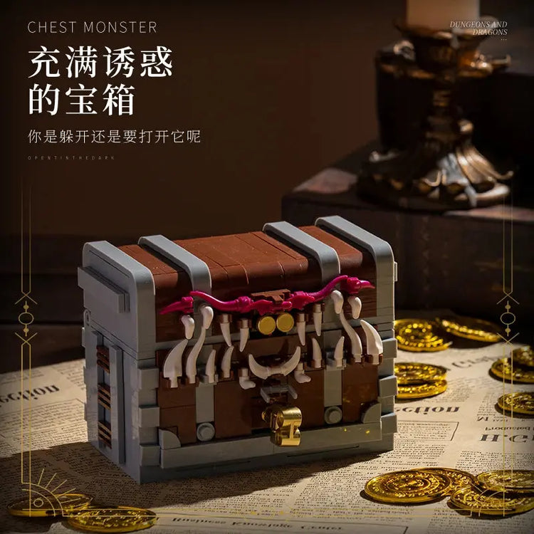 Classic Game Series 560pcs Dragon and Monster Chest Dungeon Assembly Building Blocks Set Children&