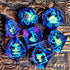 Spinning Dragon Eye Resin Dice Set – 7-Piece Transparent Sharp Edge Polyhedral Dice for RPGs Gamers Guild