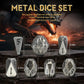 7-Piece ZHOORQI Stonehenge Metal Dice Set – Weathered Polyhedral RPG Dice for D&D, Pathfinder & Tabletop Games Gamers Guild