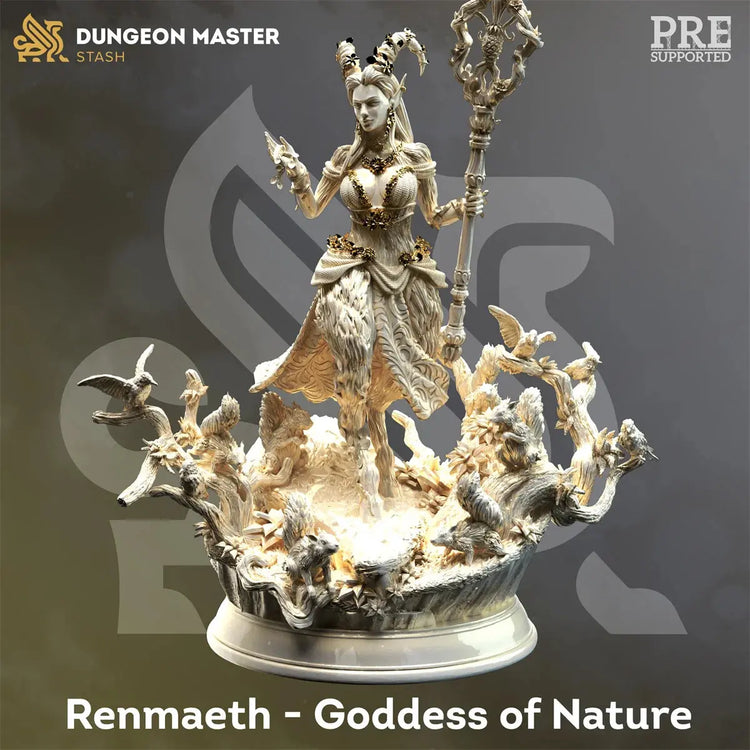 Divine Awakening Miniature Set – Goddess, Angel, Death Wizard, Dragon & Dungeon Team (Unpainted Resin) Gamers Guild