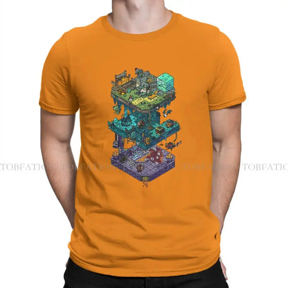Dungeons & Isometric Dragons Cotton T-Shirt – Casual DND Dice Graphic Tee for Men, Streetwear Style Gift Gamers Guild