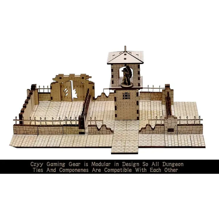 Dungeon Brick Walls – Set of 16 Laser-Cut Wood Terrain Tiles  28mm Scale Modular Scenery for D&D & TTRPGs Gamers Guild