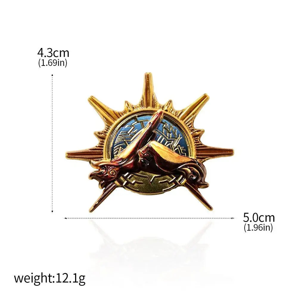 Baldur’s Gate 3 Cosplay Badge Pins – Unisex Metal Brooches for Barbarian, Fighter, Warlock & RPG Fans Gamers Guild