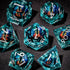 7-Piece Longan Eye Liquid Core Resin Dice Set – Sharp Edge Polyhedral Dice for Dungeons & Dragons, Pathfinder & RPG Tabletop Game Gamers Guild