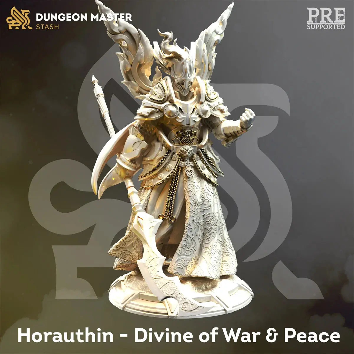 Divine Awakening Miniature Set – Goddess, Angel, Death Wizard, Dragon & Dungeon Team (Unpainted Resin) Gamers Guild