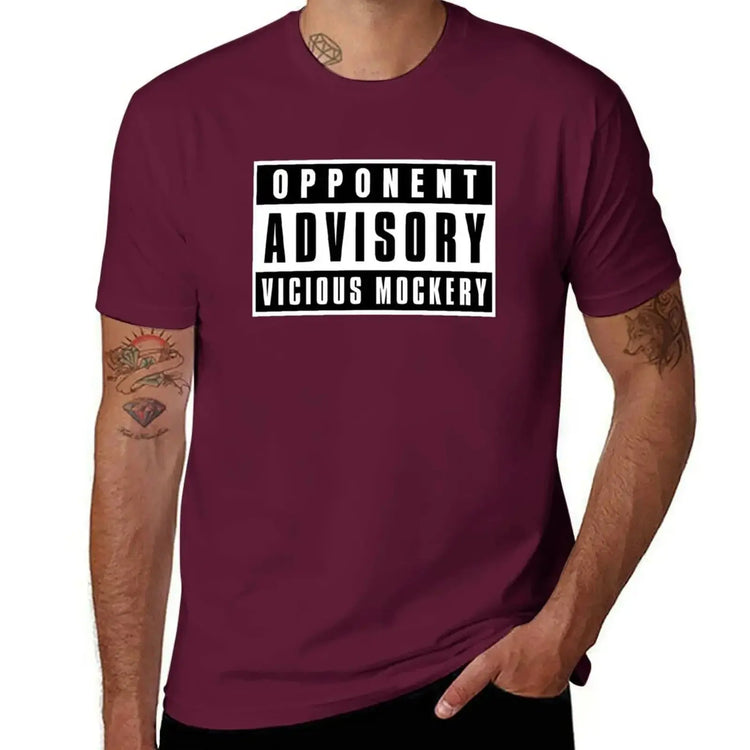 Opponent Advisory: Vicious Mockery T-Shirt – Funny DND Bard Spell Tee | Plus Size RPG Top for Men Gamers Guild