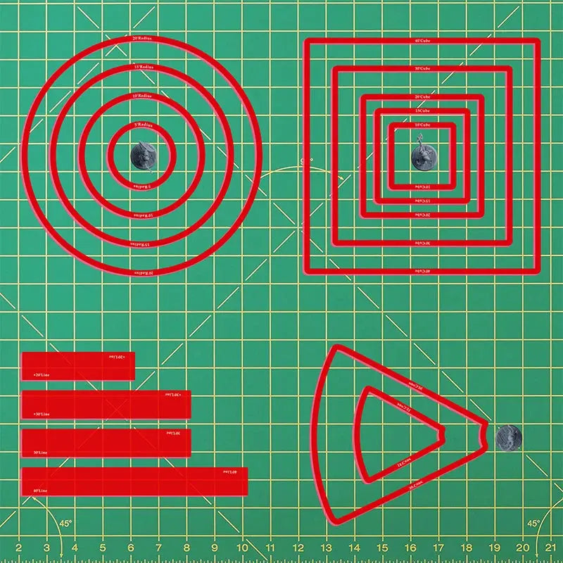Area of Effect Spell Templates – 15-Piece Acrylic Set for D&D, Pathfinder & TTRPGs  Includes Cube, Cone, Circle & Line Markers Gamers Guild